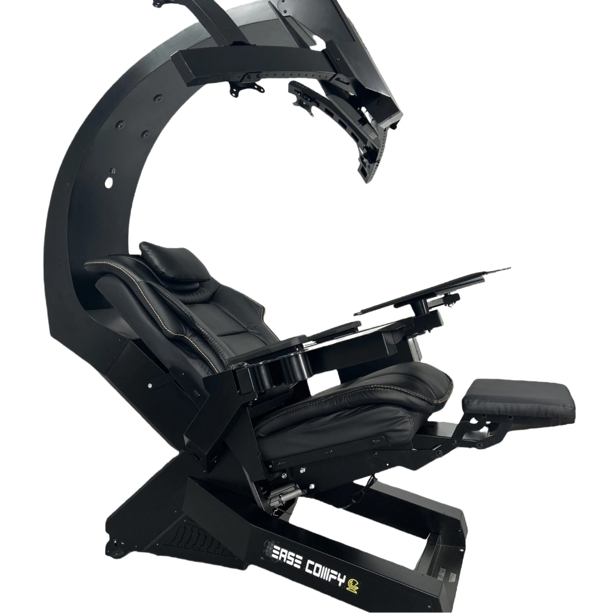 Modern Model 320 Executive Steel Leather Home Office Workstation Reclining Massage Function Adjustable Height Supports 5