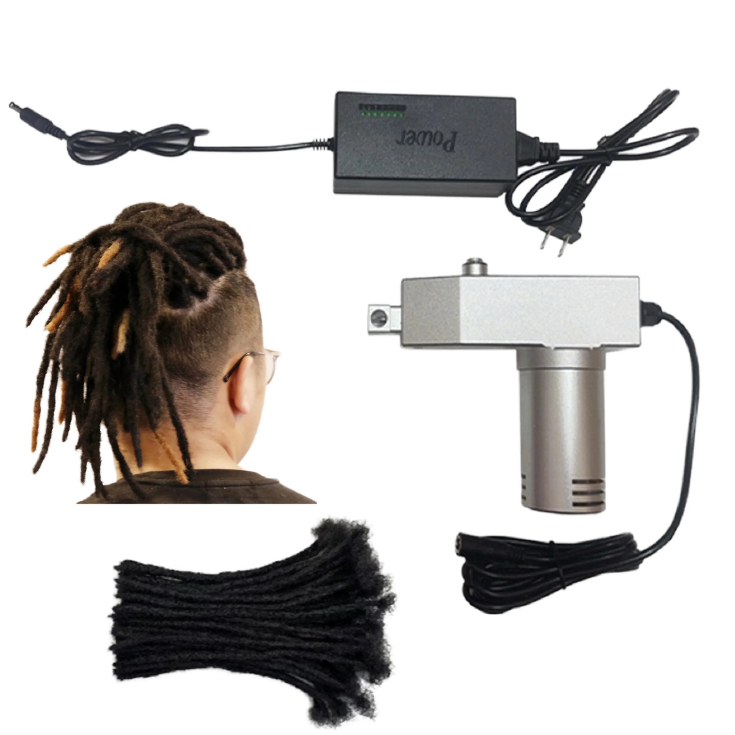 Free Shipping HONKON HK-802 220V Electric Crochet Hook Wig Sewing Machine for Dreadlocks Making Equipment
