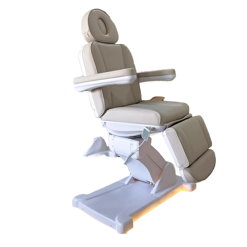 Hot Sale for Electric Synthetic Leather Facial Beauty Salon Bed Medical Spa Massage Treatment Table Podiatry Chair Foldable